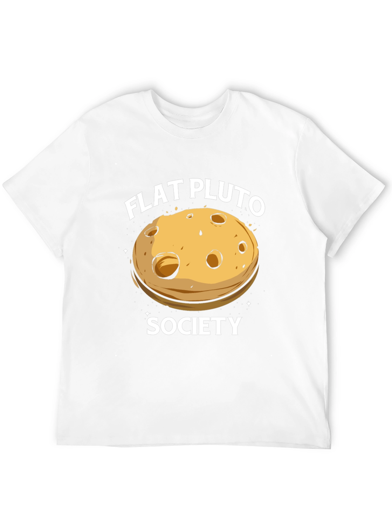 Flat Pluto Society Black T-Shirt