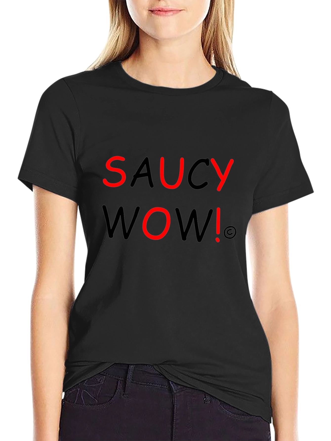 Saucy Wow! Graphic Tee - Black T-Shirt