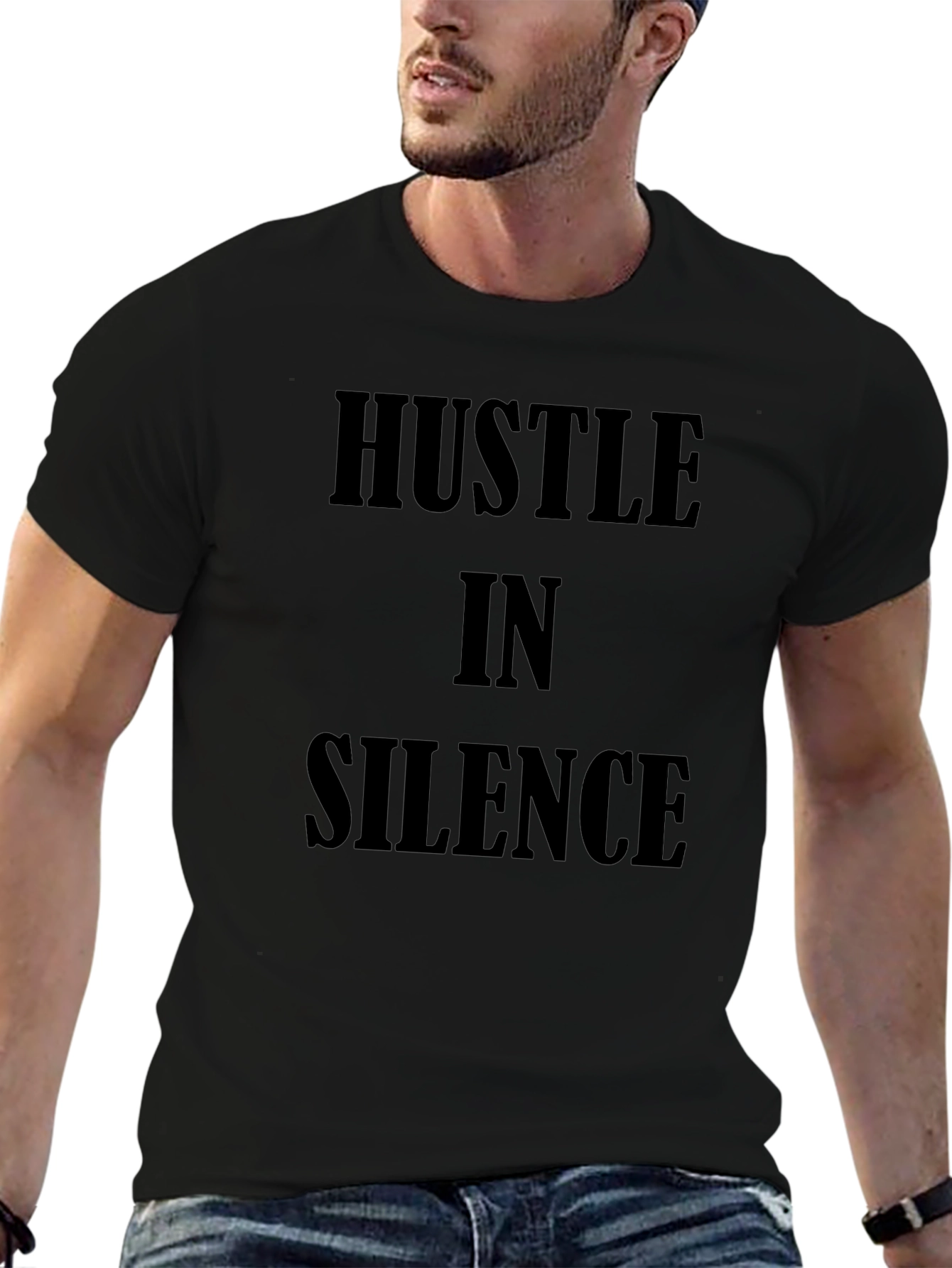 Hustle in Silence Black T-Shirt