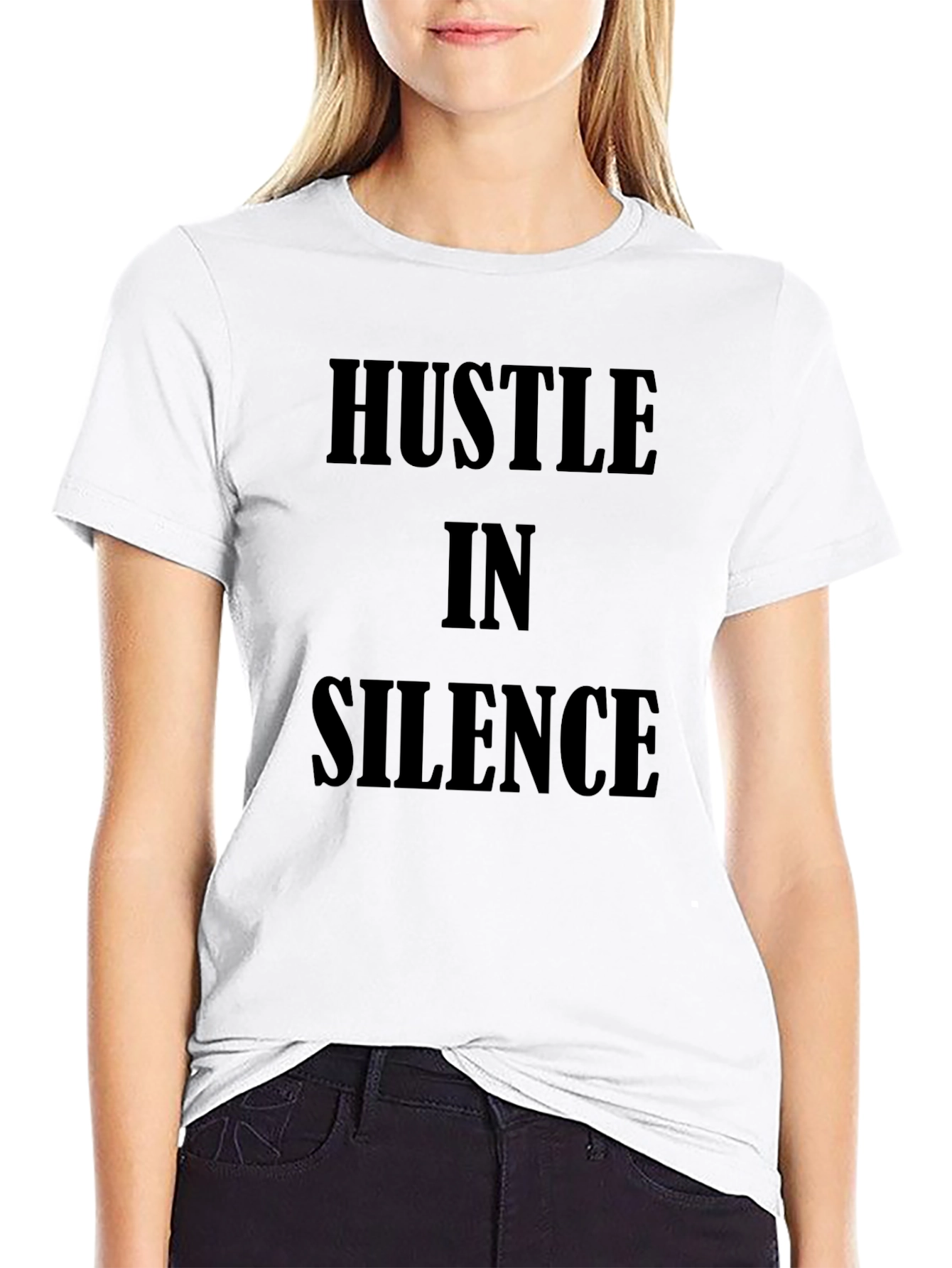 Hustle in Silence Black T-Shirt