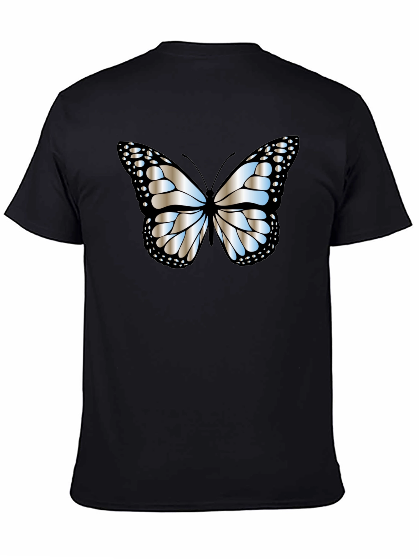Butterfly Graphic Tee - Modern Black T-Shirt