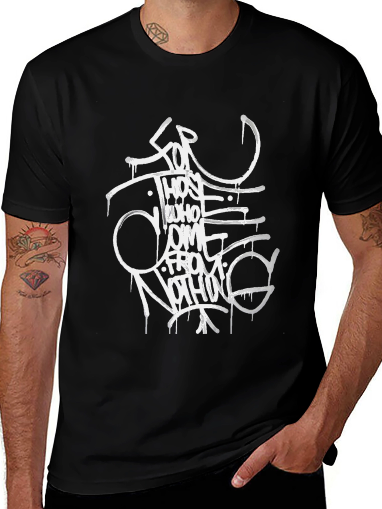 Streetwear Graphic Tee - Black