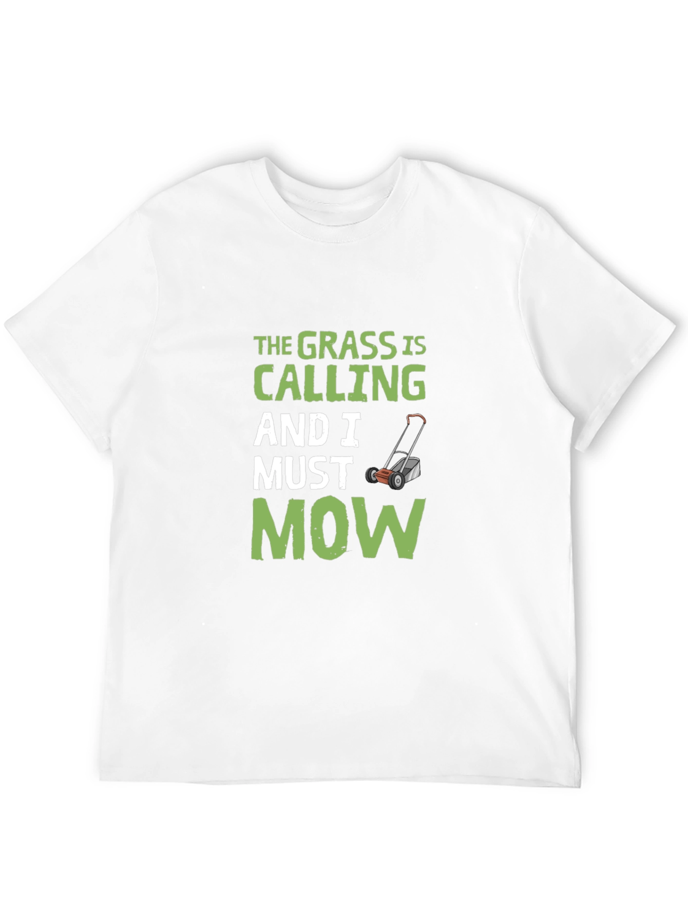 Grass Is Calling Mens Black Graphic Tee