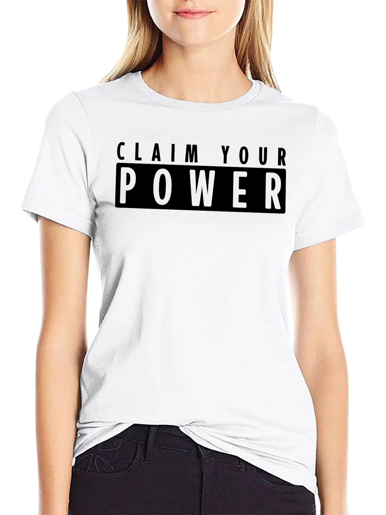 Claim Your Power Black Graphic Tee