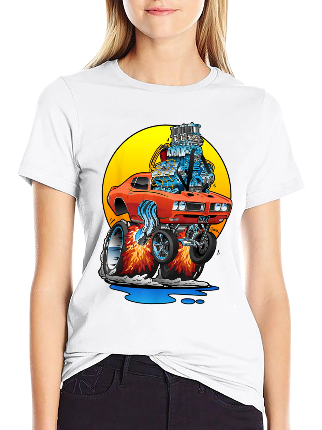Cartoon Hot Rod T-Shirt