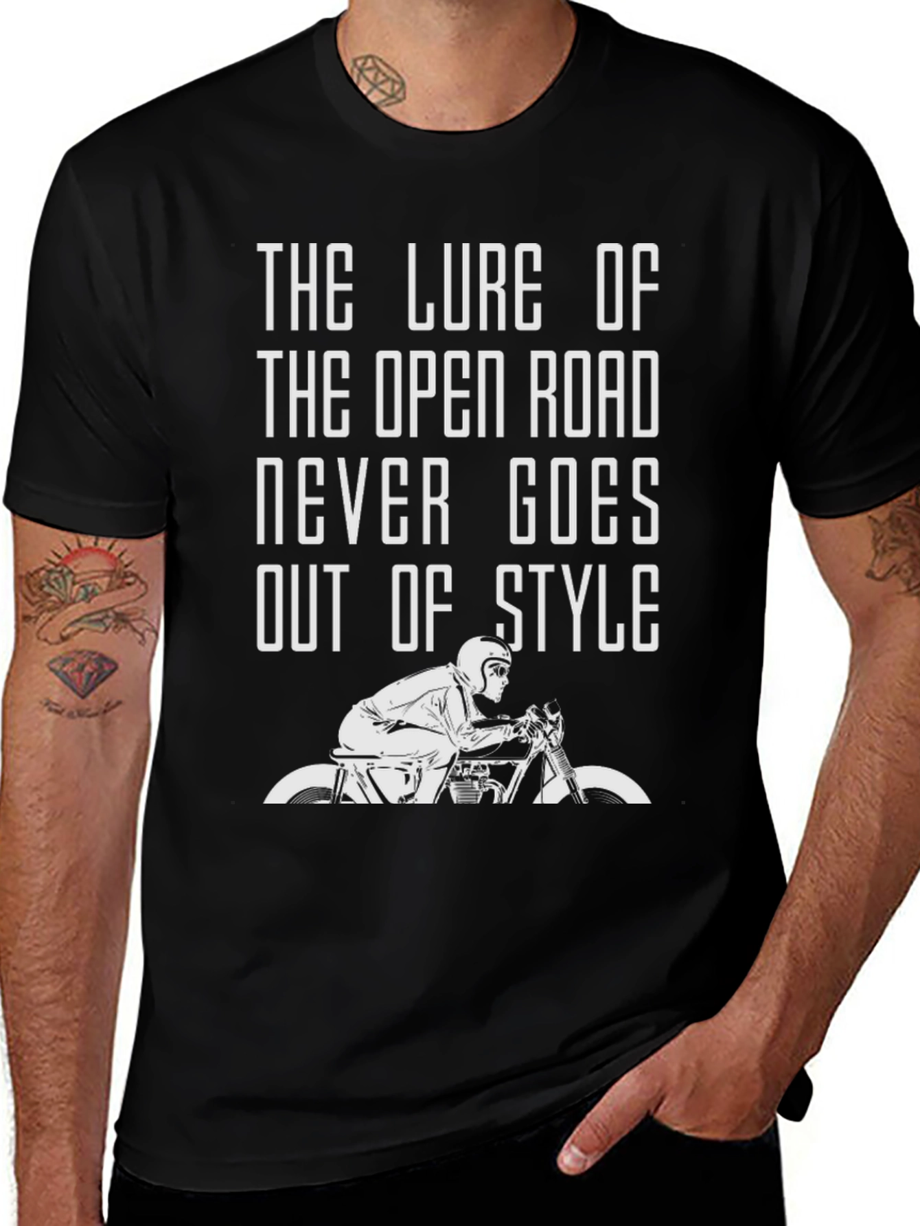 Open Road Motorcycle Graphic T-Shirt