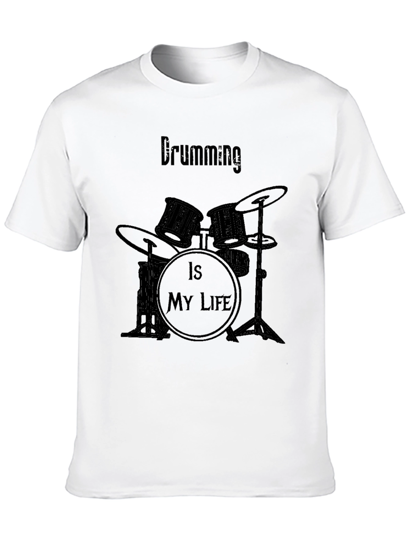 Drumming is My Life Black T-Shirt