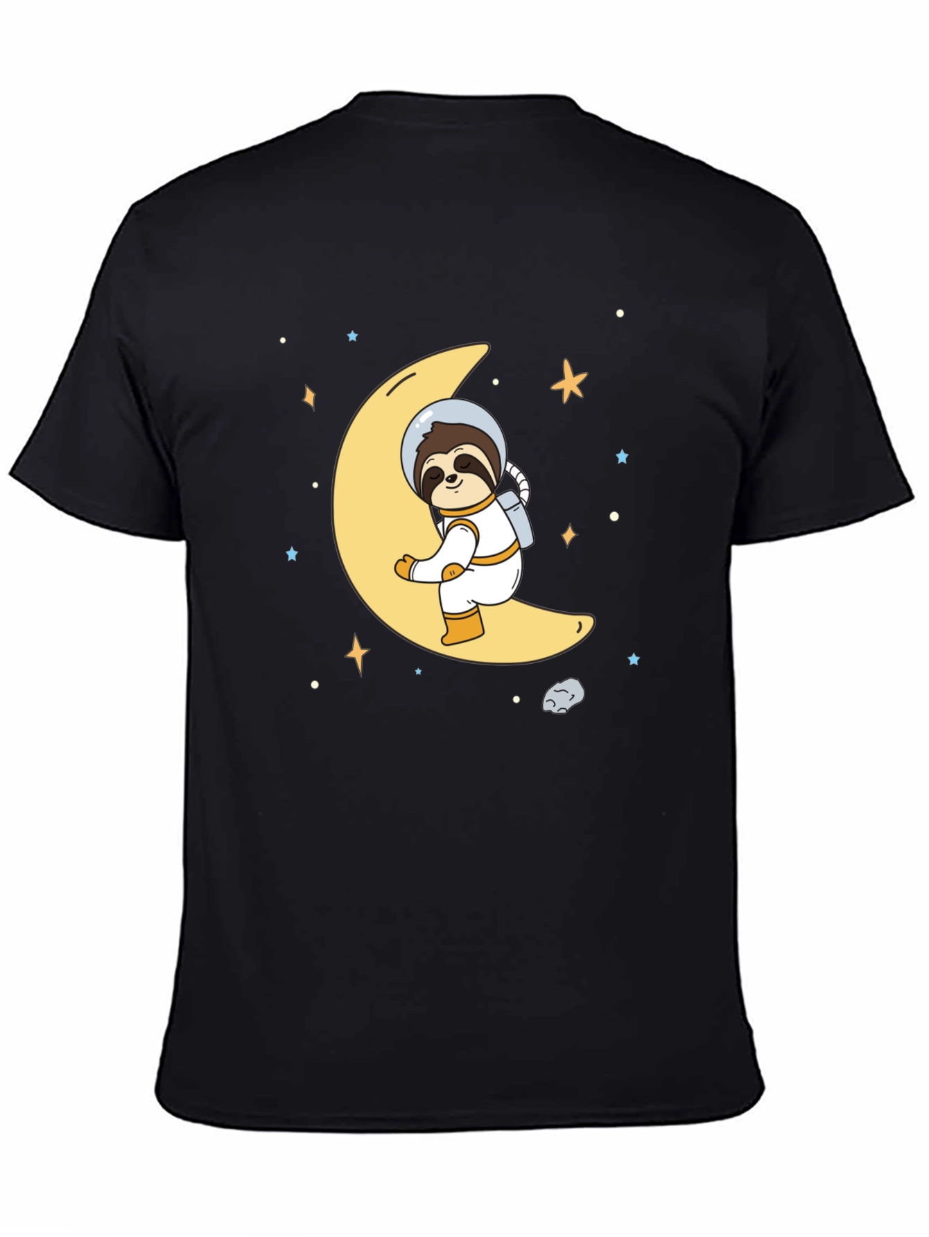 Astronaut Sloth on Moon Graphic T-Shirt