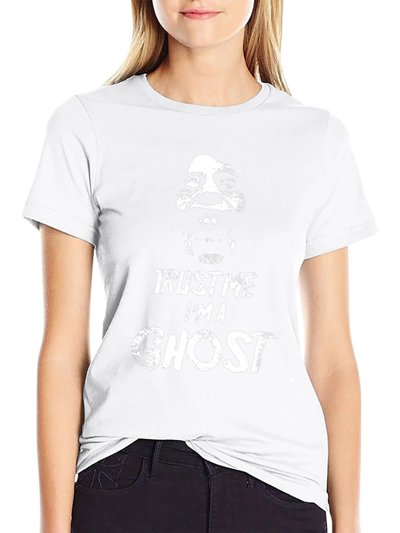 Trust Me Im A Ghost Black Graphic T-Shirt