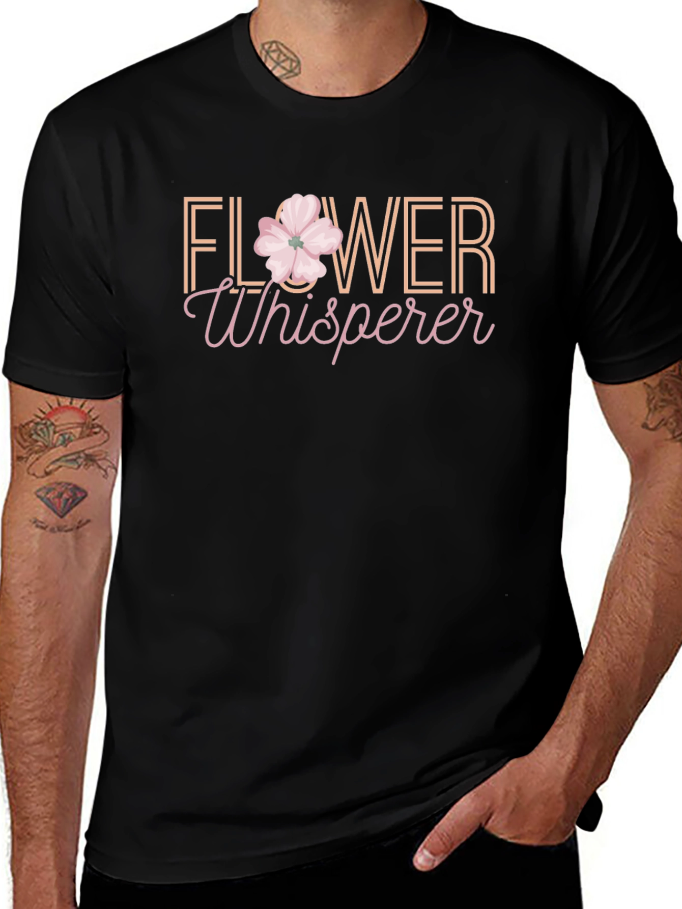 Flower Whisperer Black Graphic Tee