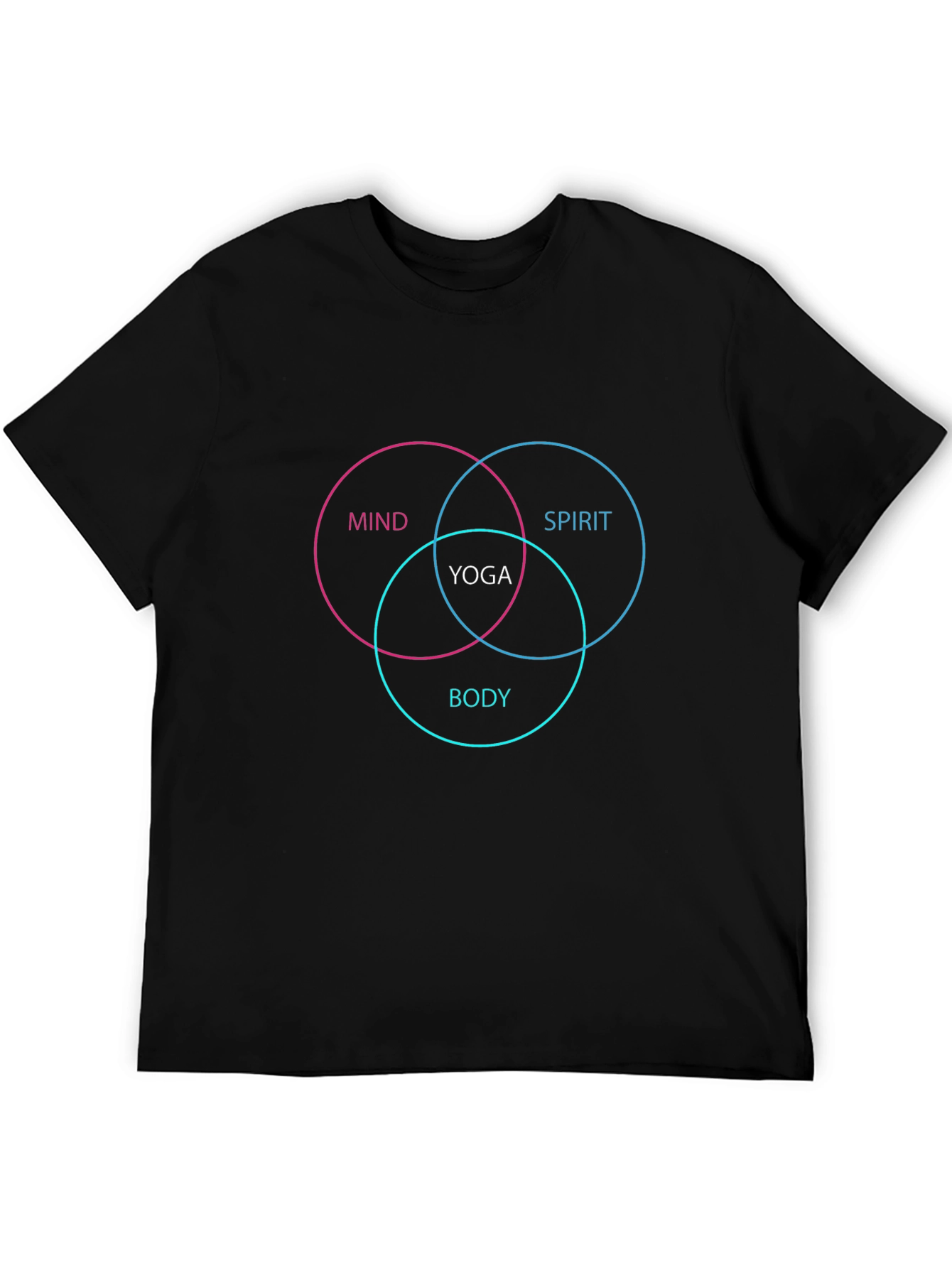 Mind Body Spirit Yoga T-Shirt Black