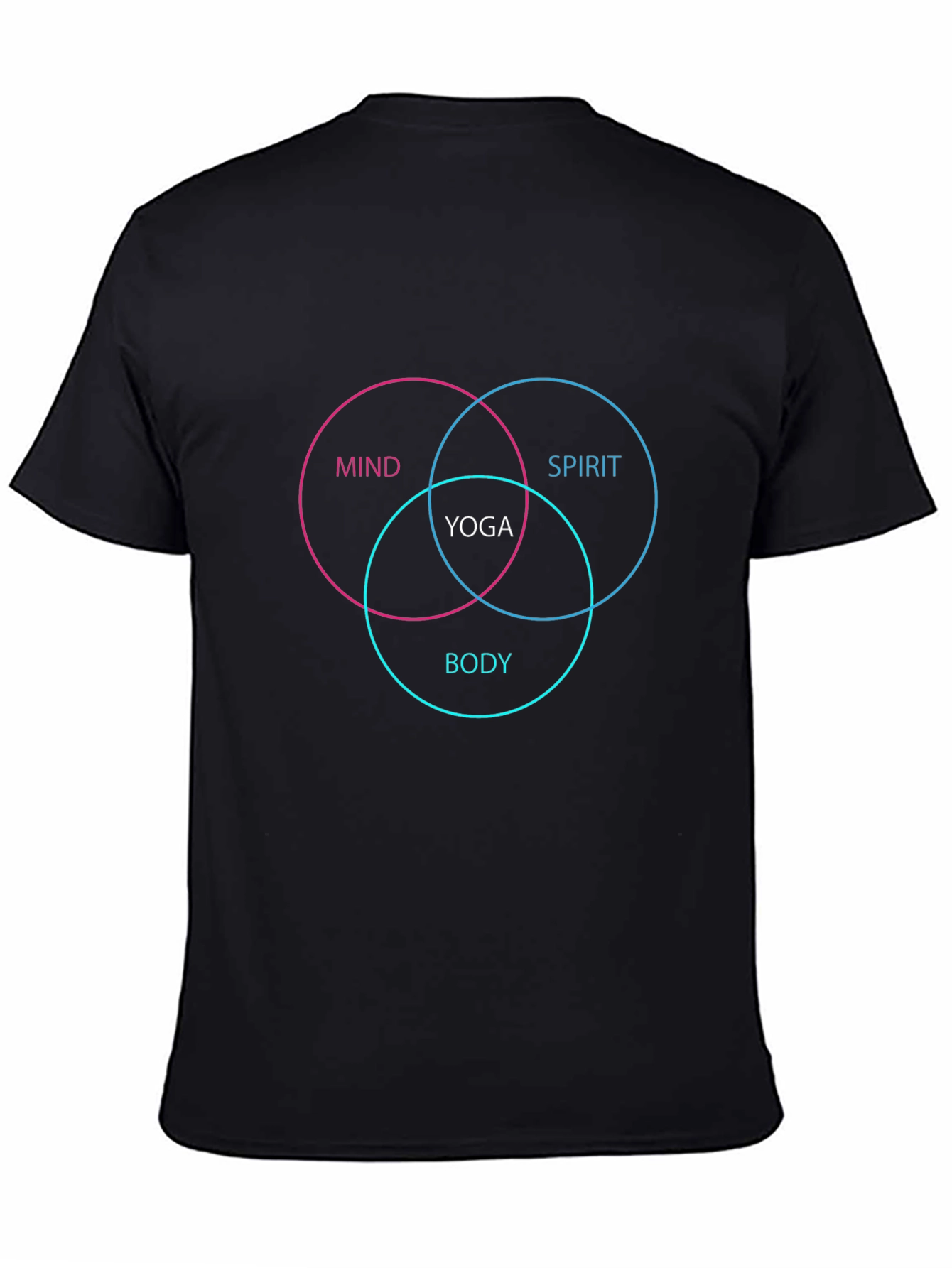 Mind Body Spirit Yoga T-Shirt Black