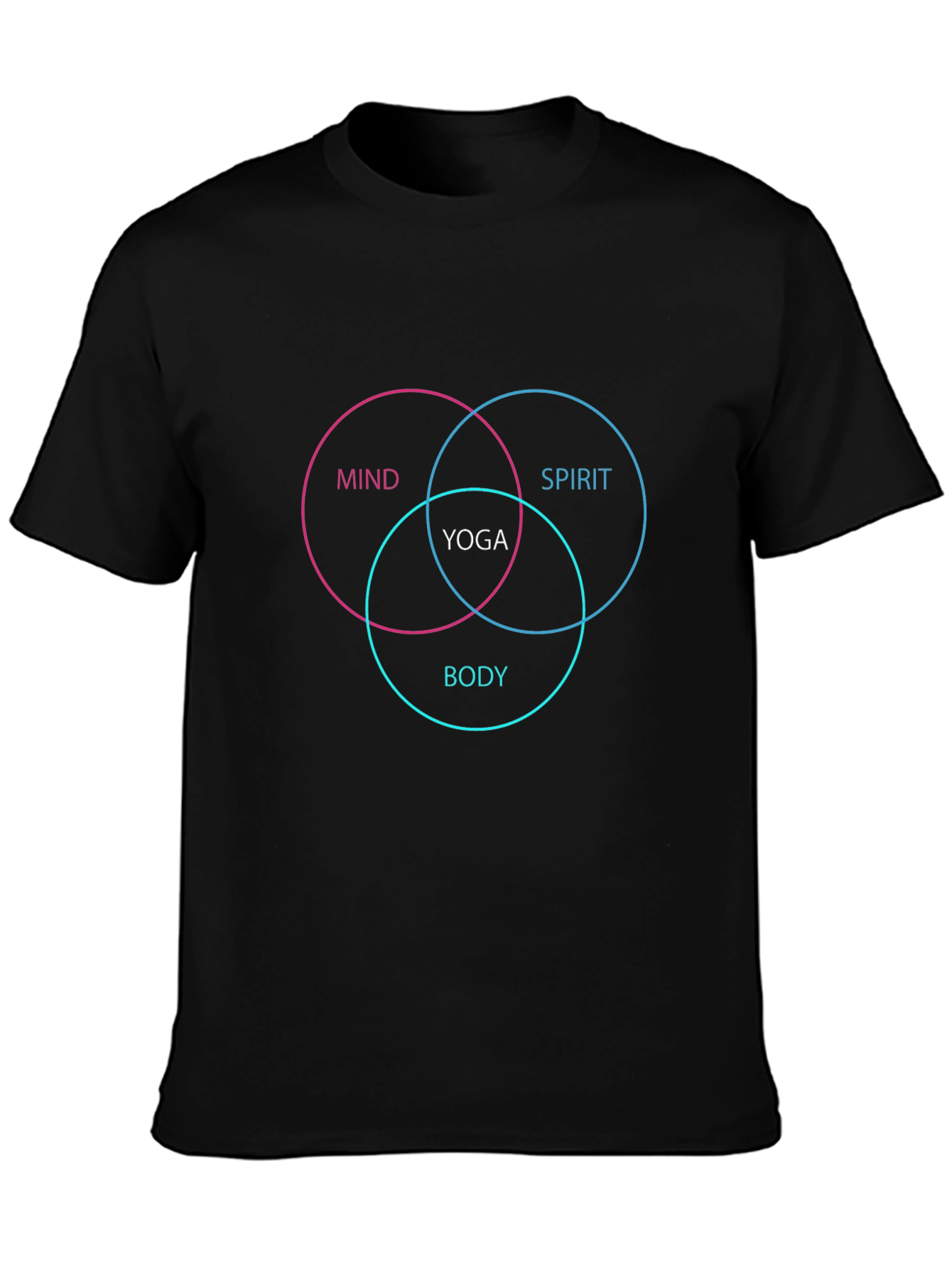 Mind Body Spirit Yoga T-Shirt Black