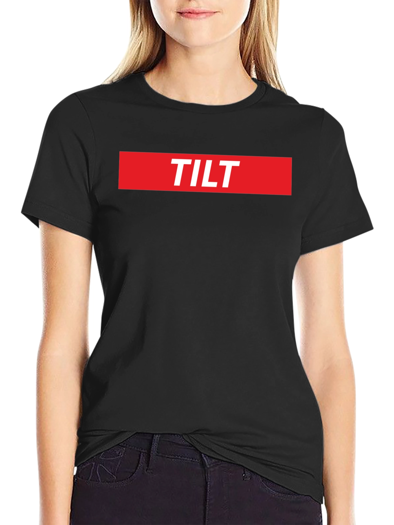 TILT Graphic T-Shirt - Bold Red & Black Design