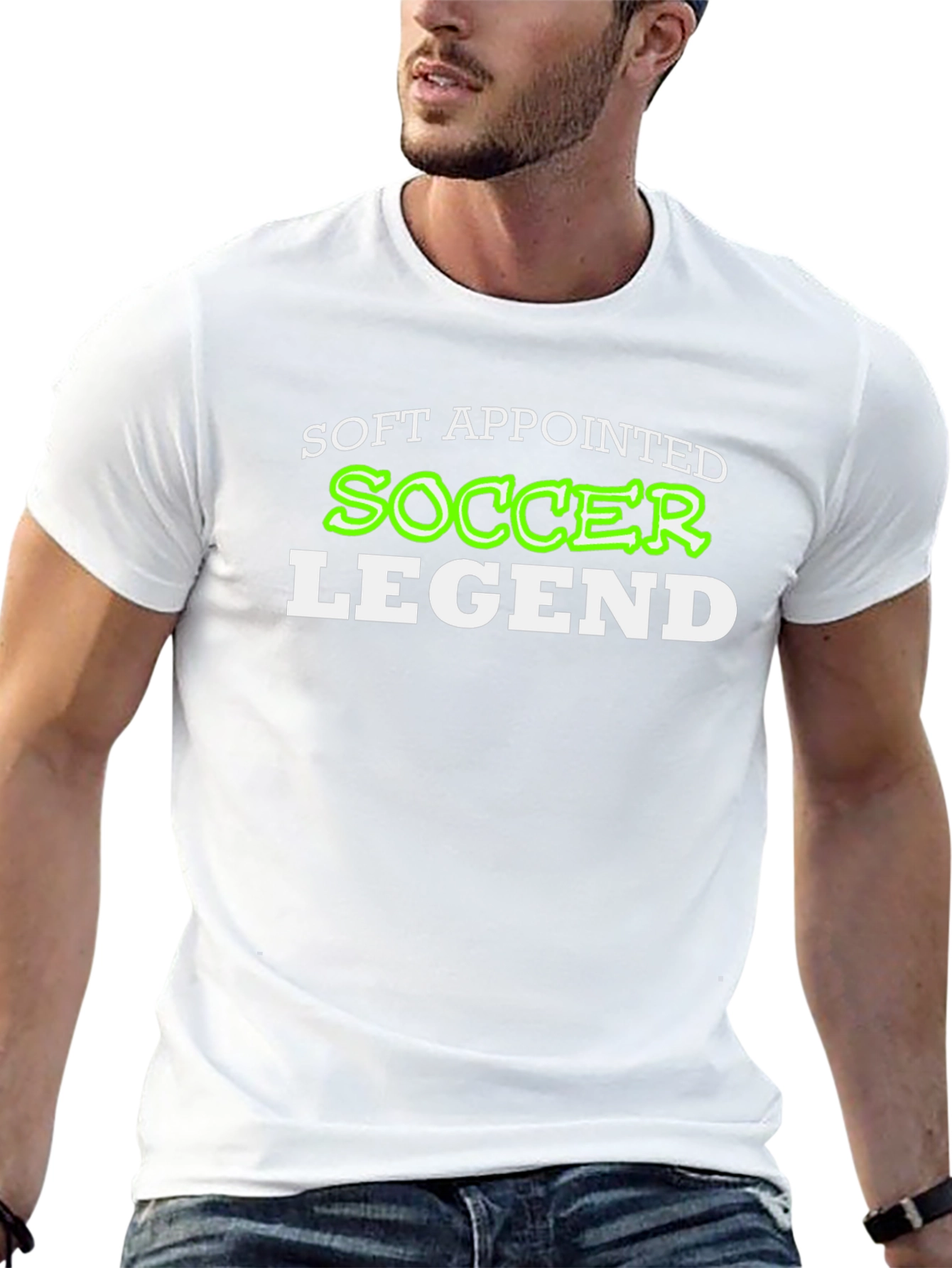 Soft Appointed Soccer Legend Black T-Shirt