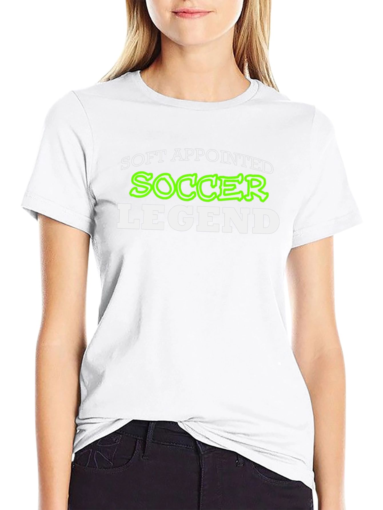 Soft Appointed Soccer Legend Black T-Shirt