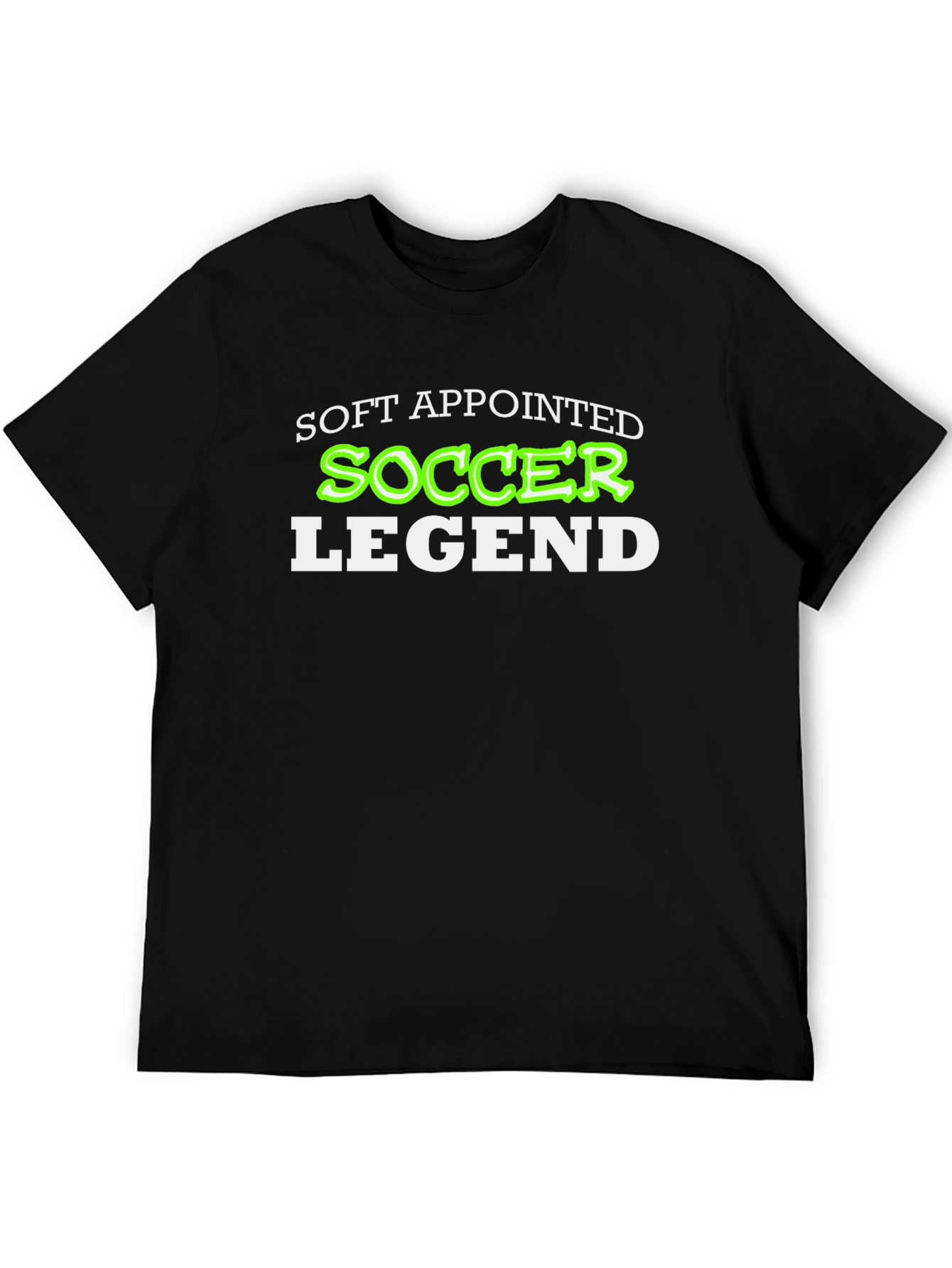 Soft Appointed Soccer Legend Black T-Shirt