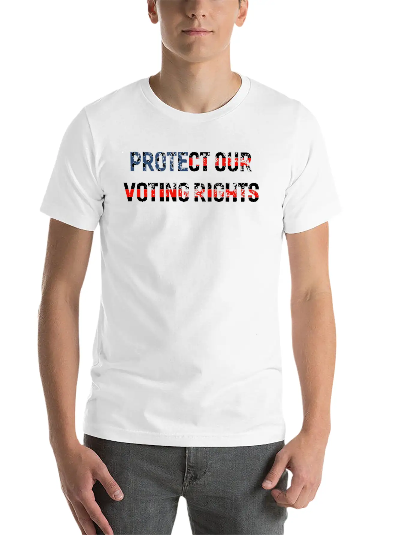 Protect Our Voting Rights Unisex Casual T-Shirt – Clean Design For Daily Comfort