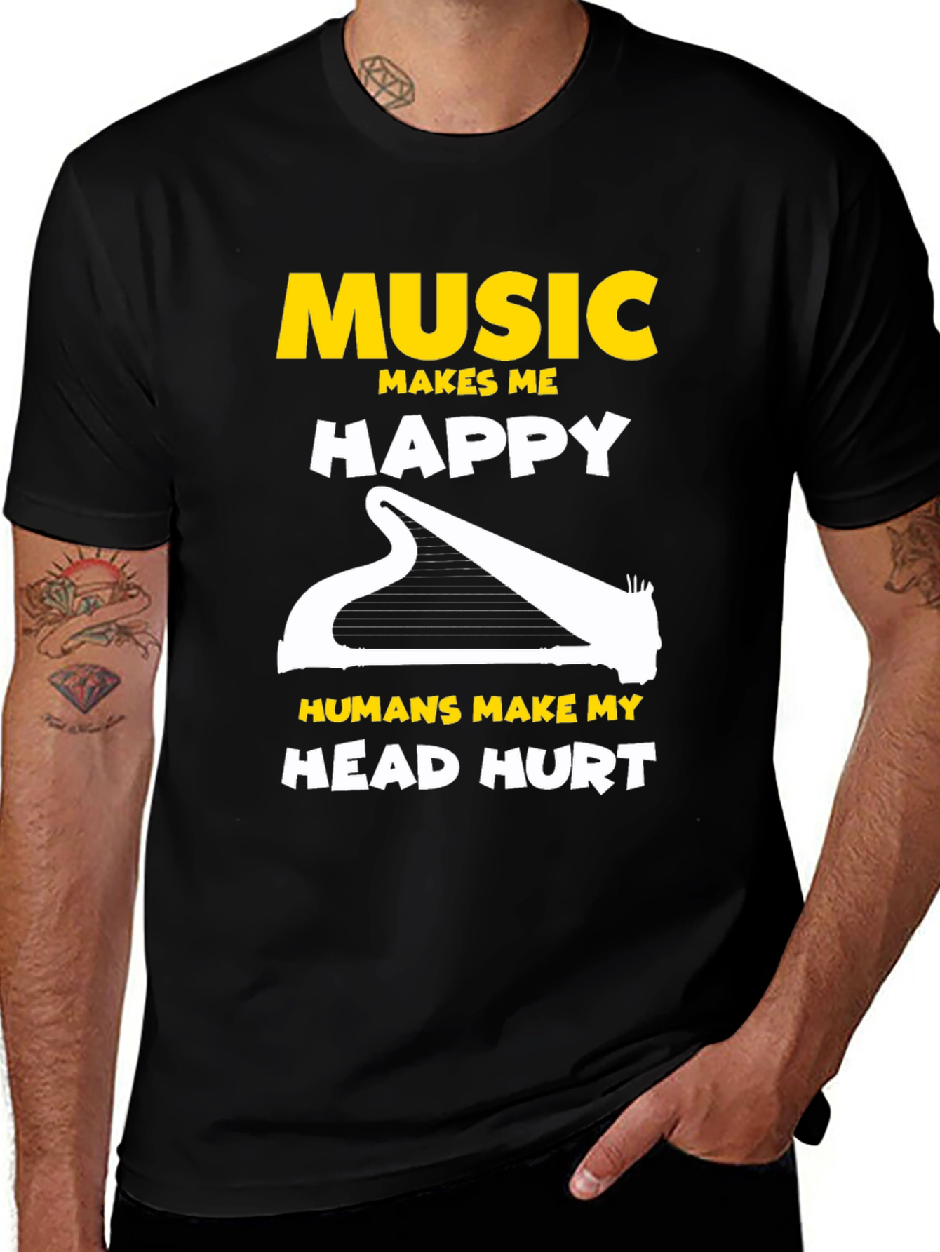Music Lover T-Shirt: Makes Me Happy!