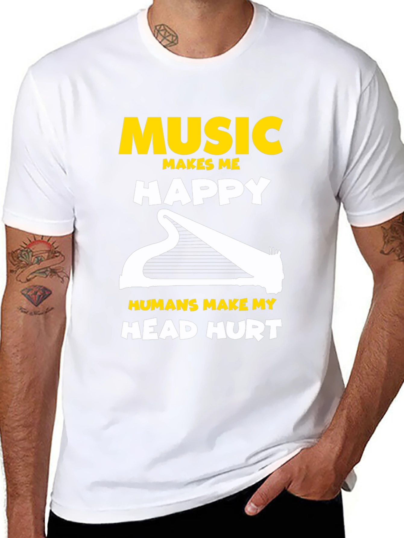 Music Lover T-Shirt: Makes Me Happy!