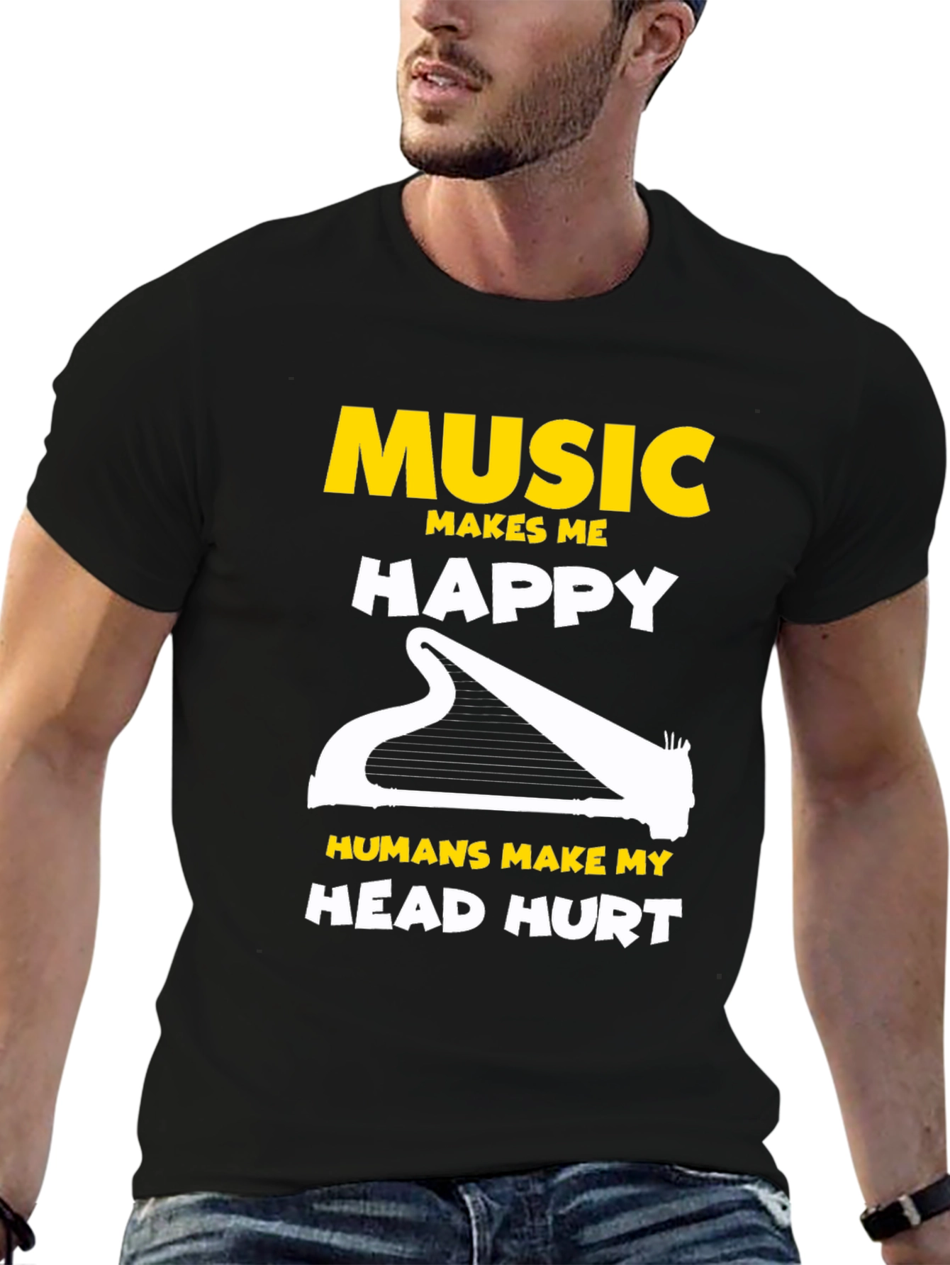 Music Lover T-Shirt: Makes Me Happy!