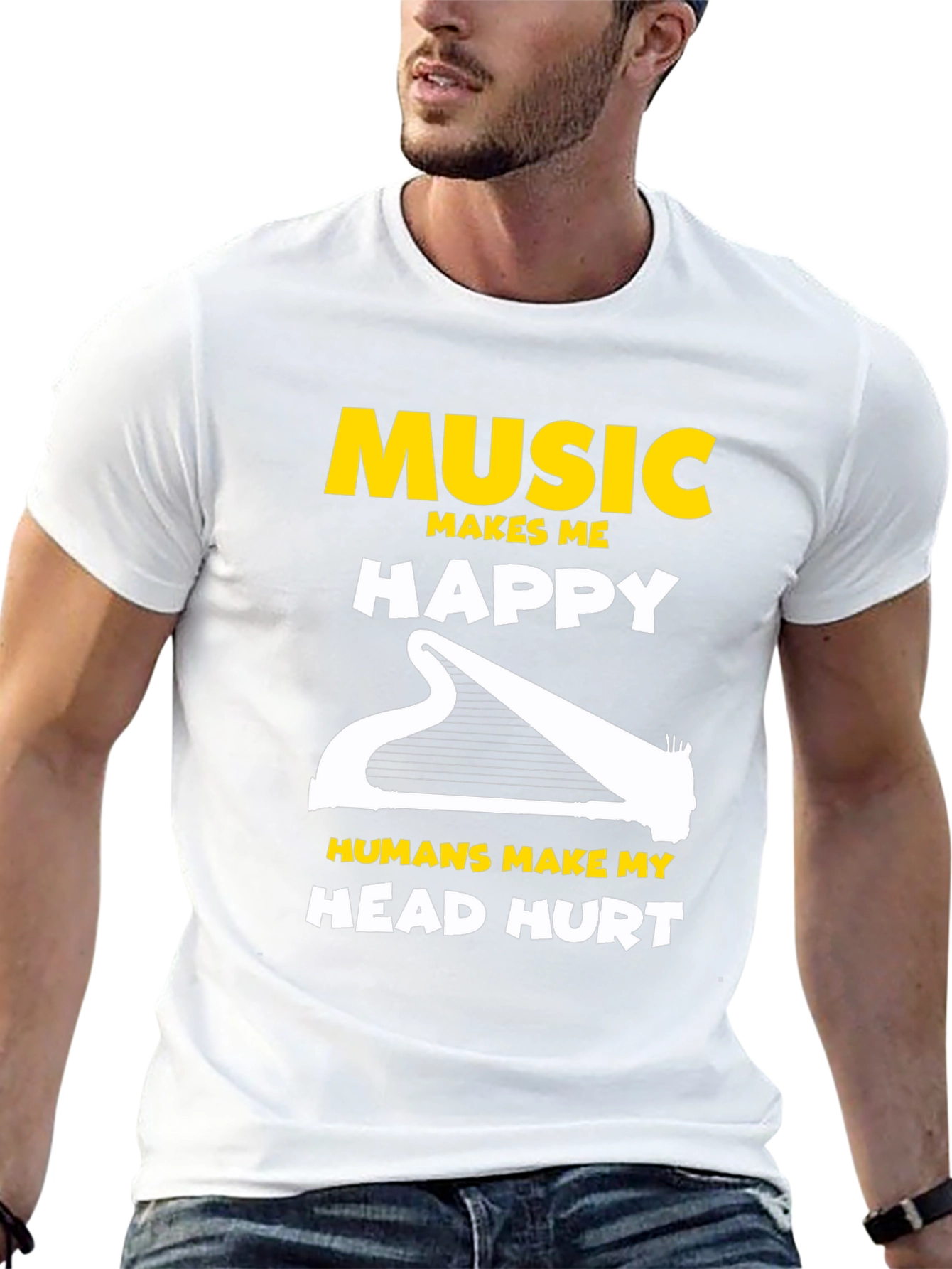 Music Lover T-Shirt: Makes Me Happy!