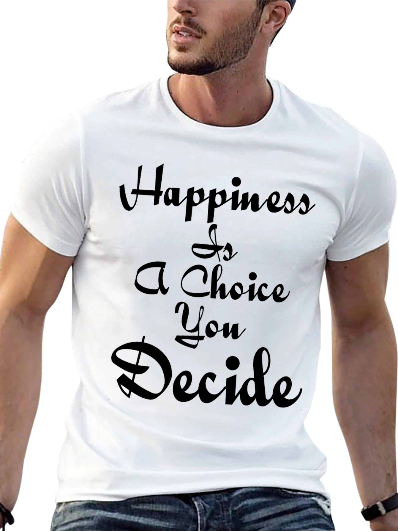 Inspirational Black T-Shirt: Happiness is a Choice
