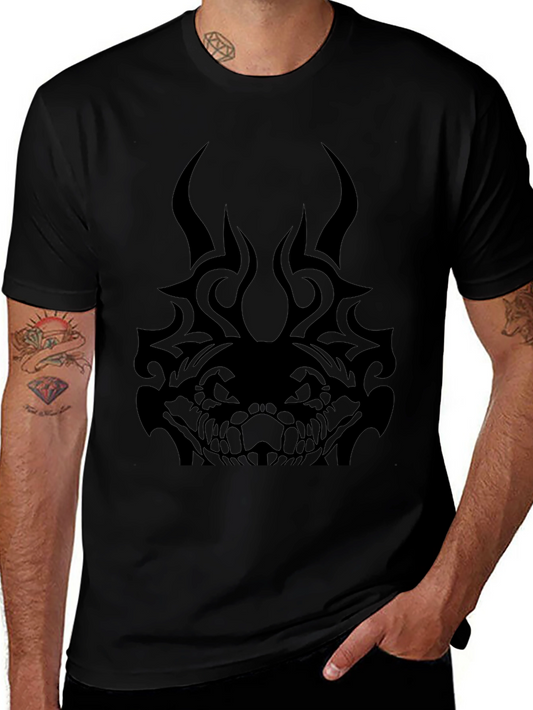 Tribal Snake Graphic T-Shirt - Mens Black Tee