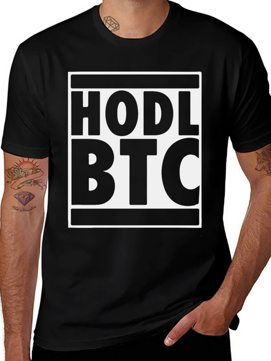 HODL BTC Black T-Shirt - Crypto Investment