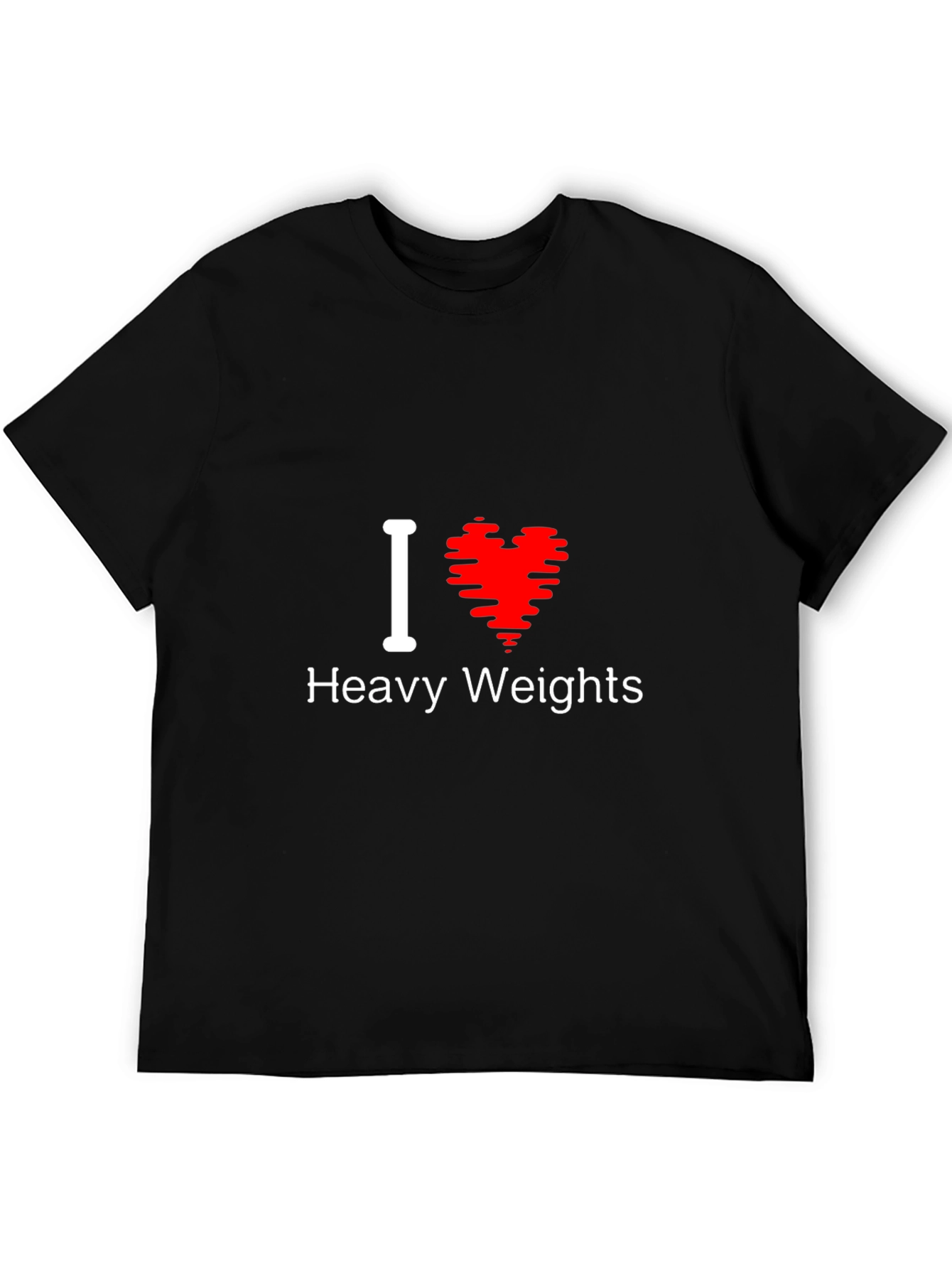 I Love Heavy Weights T-Shirt Gym Workout Tee