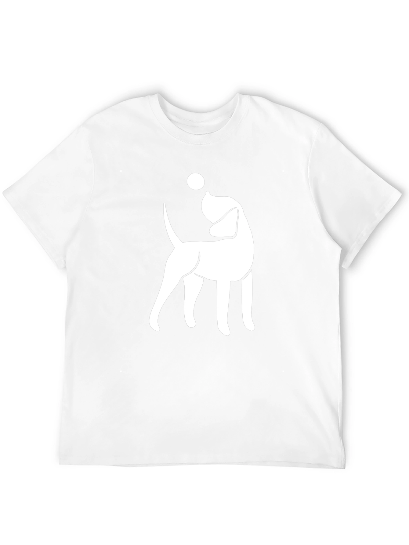 Dog with Ball Graphic Tee - Black