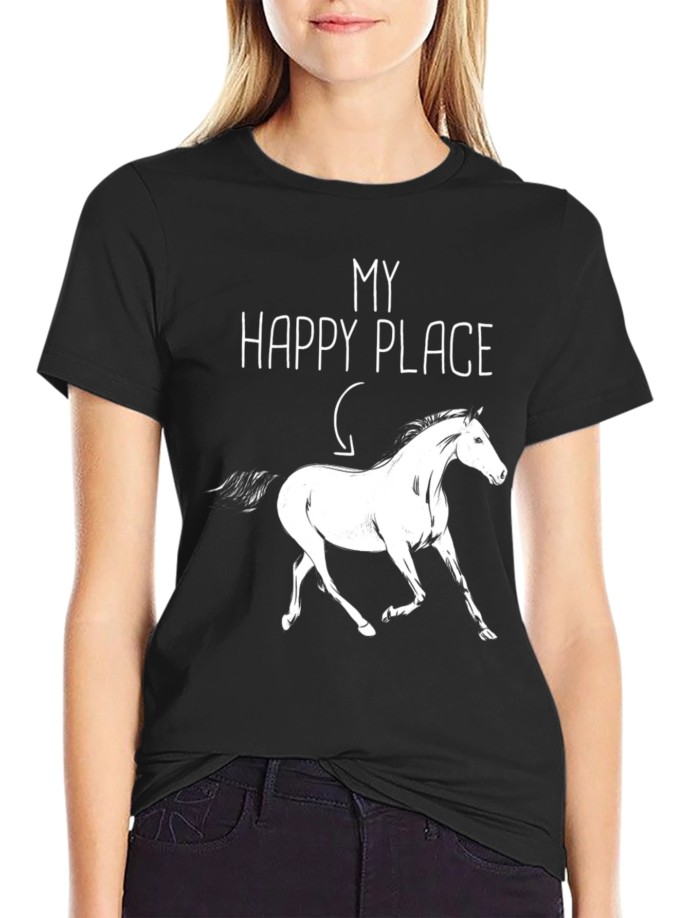 My Happy Place Horse Graphic T-Shirt
