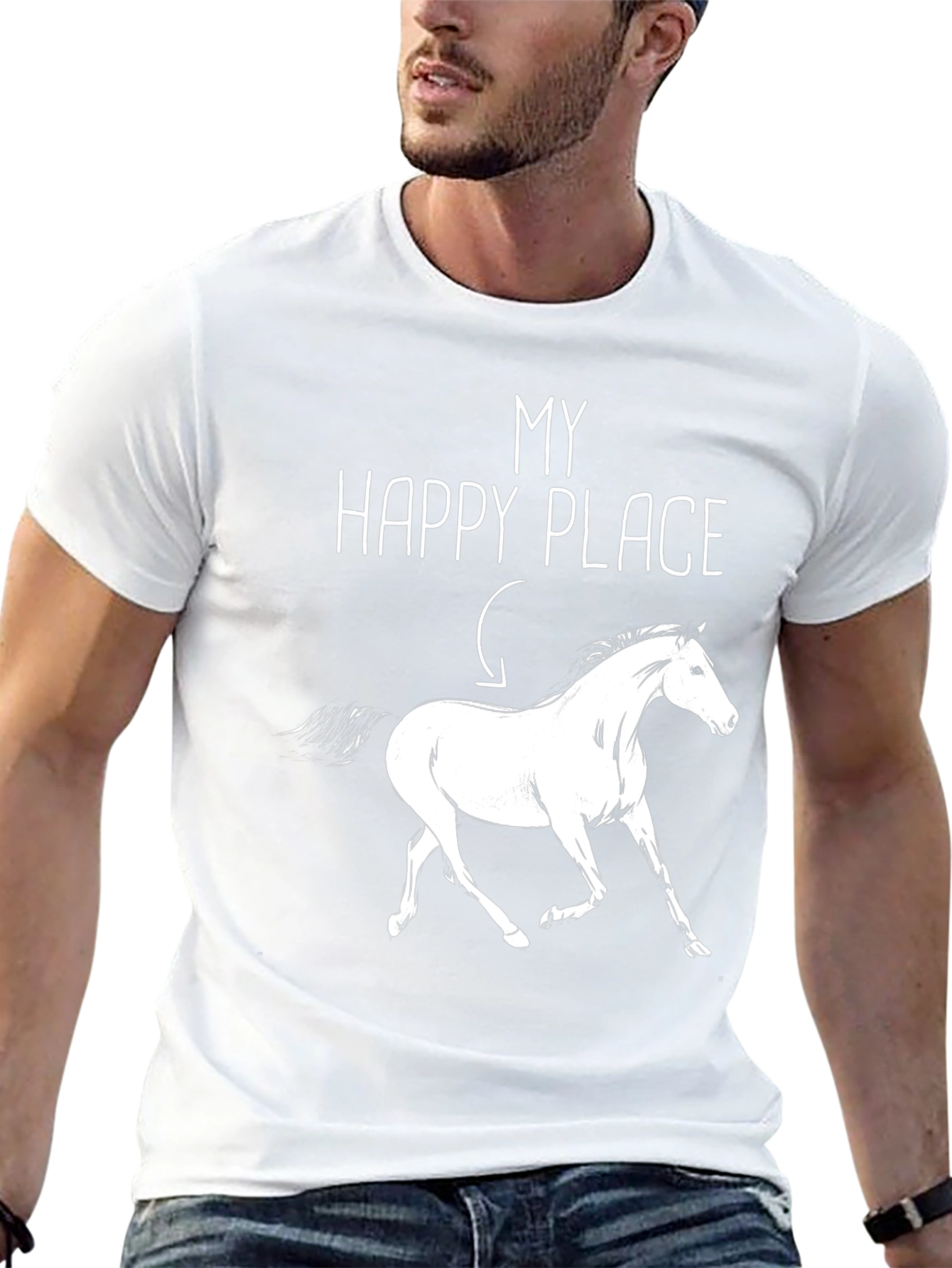 My Happy Place Horse Graphic T-Shirt