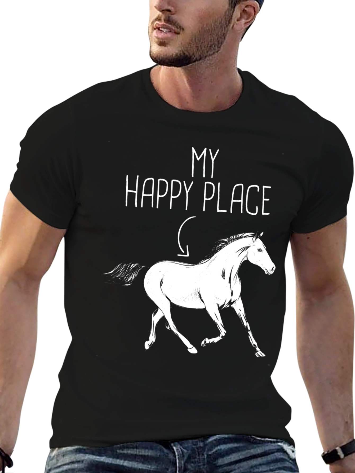 My Happy Place Horse Graphic T-Shirt