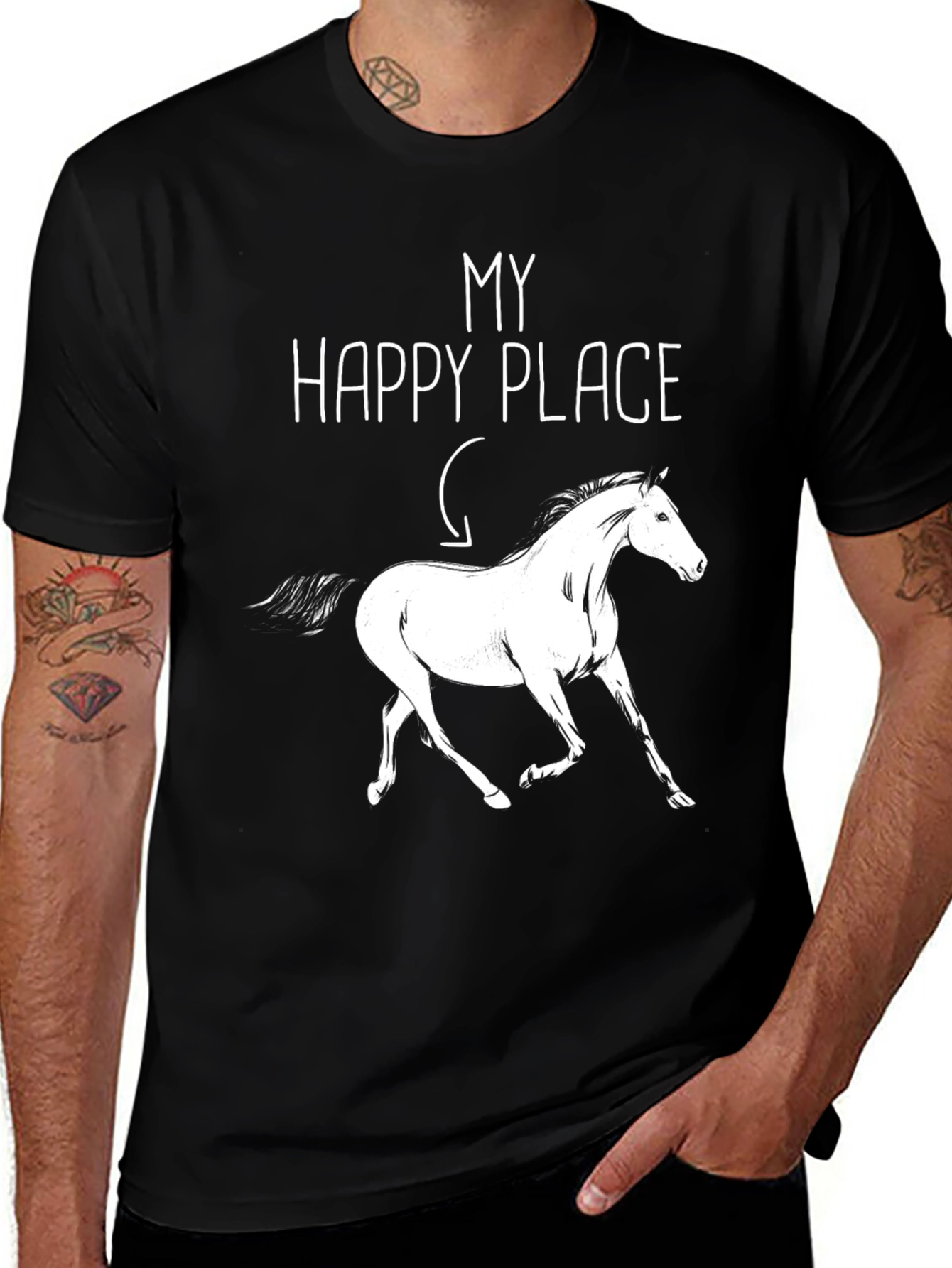 My Happy Place Horse Graphic T-Shirt