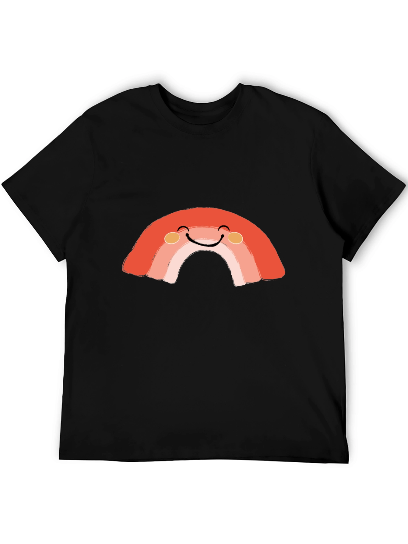Smiling Rainbow Graphic Tee - Soft Cotton Blend
