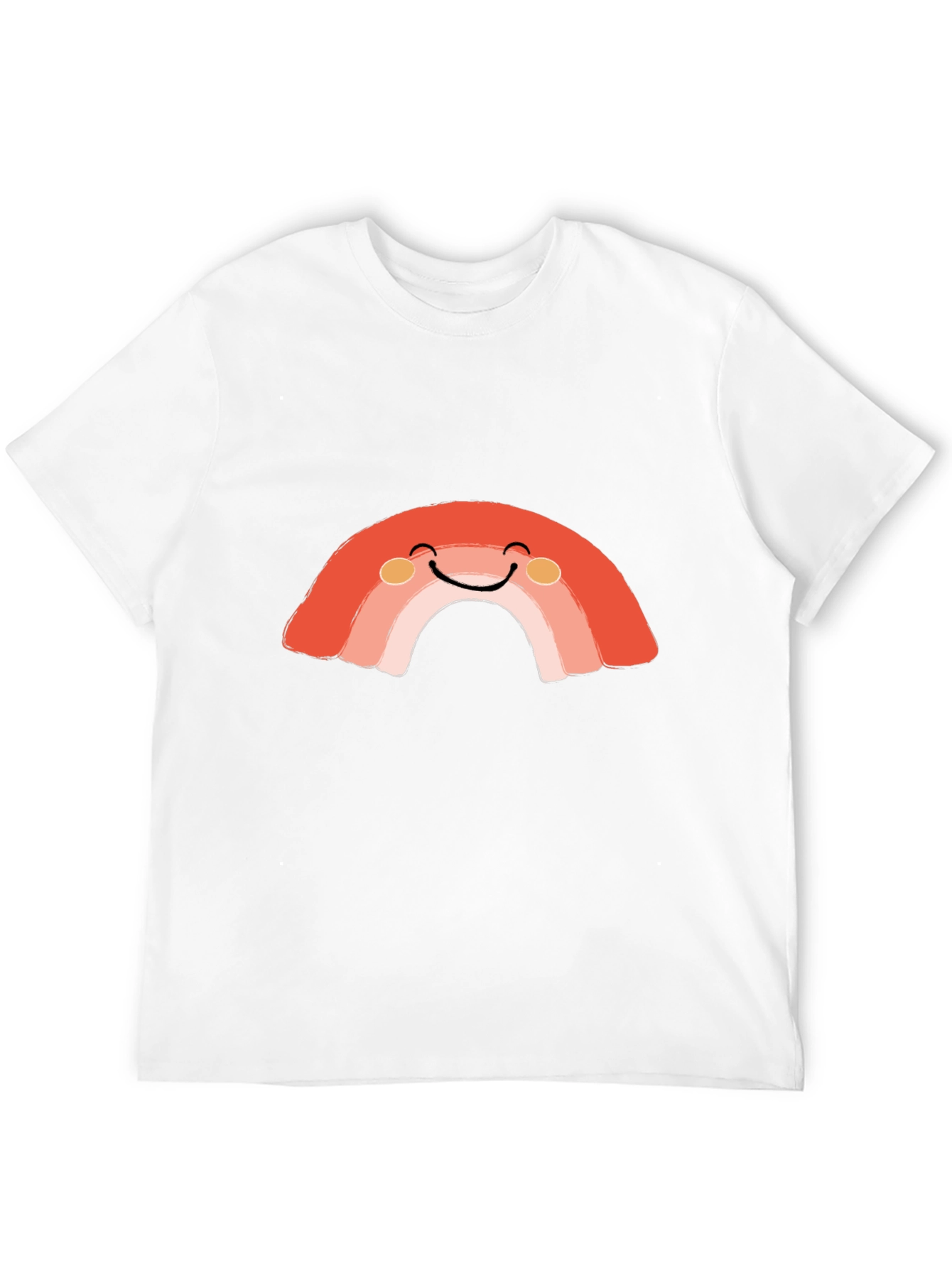Smiling Rainbow Graphic Tee - Soft Cotton Blend