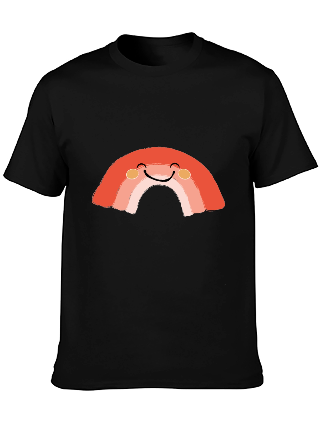 Smiling Rainbow Graphic Tee - Soft Cotton Blend