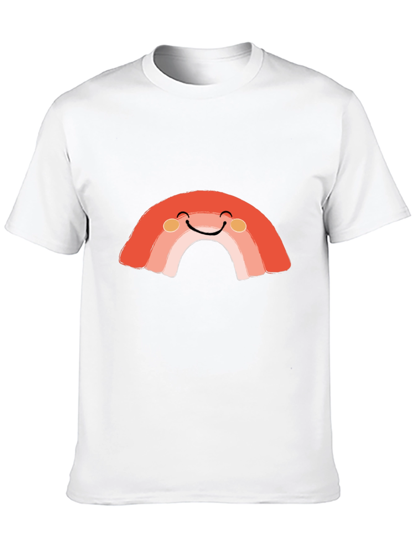 Smiling Rainbow Graphic Tee - Soft Cotton Blend