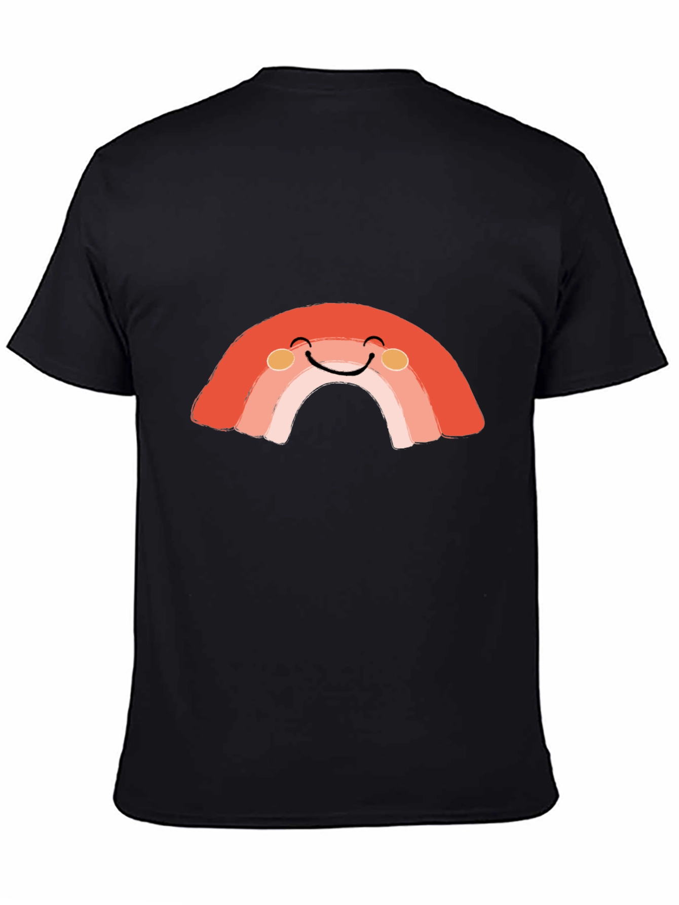 Smiling Rainbow Graphic Tee - Soft Cotton Blend