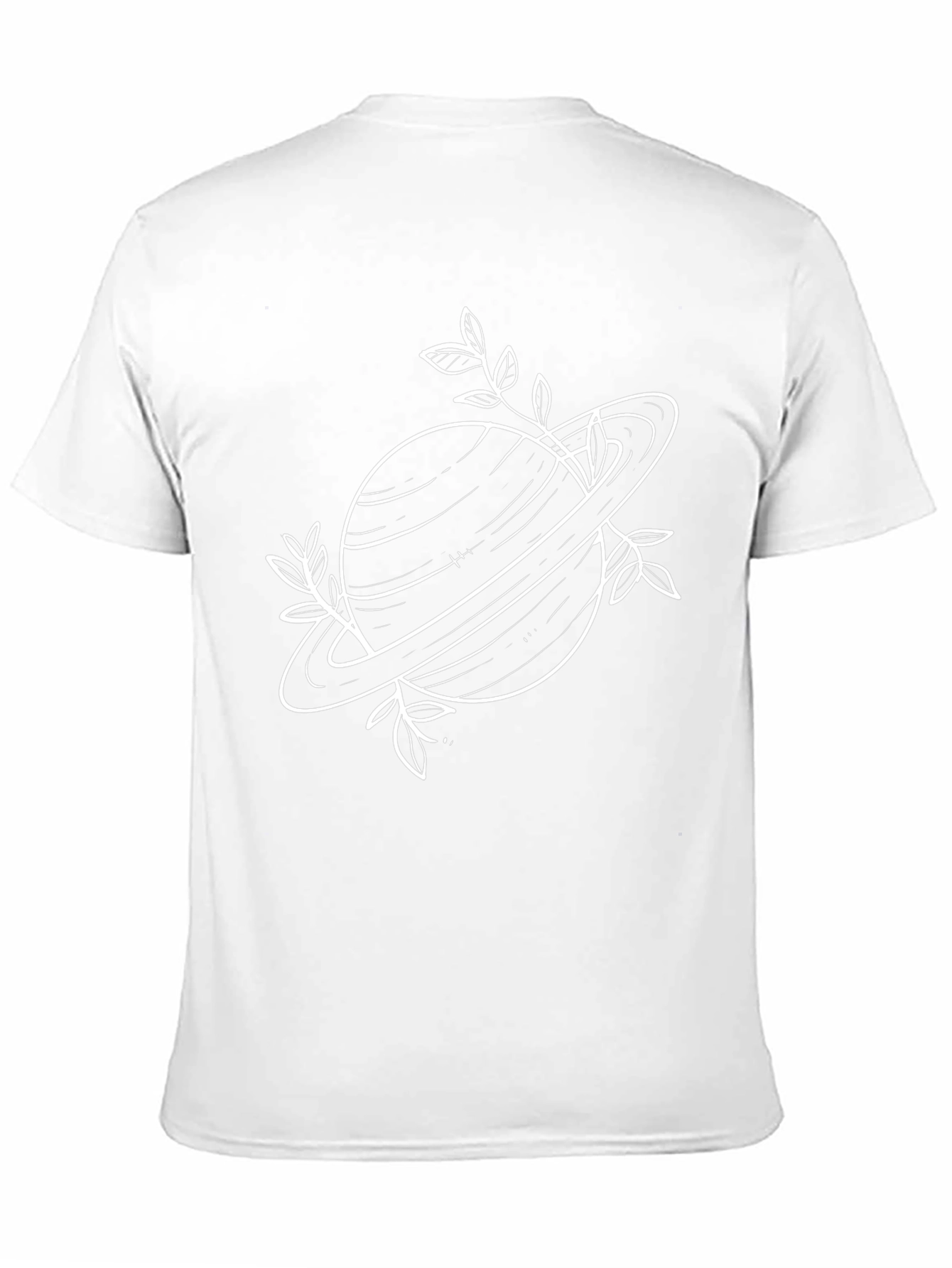 Planet & Foliage Black Graphic Tee