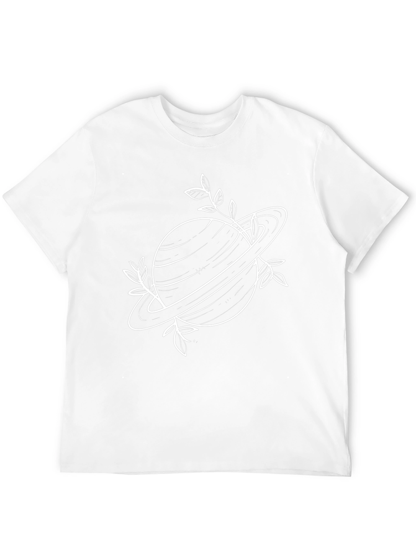 Planet & Foliage Black Graphic Tee