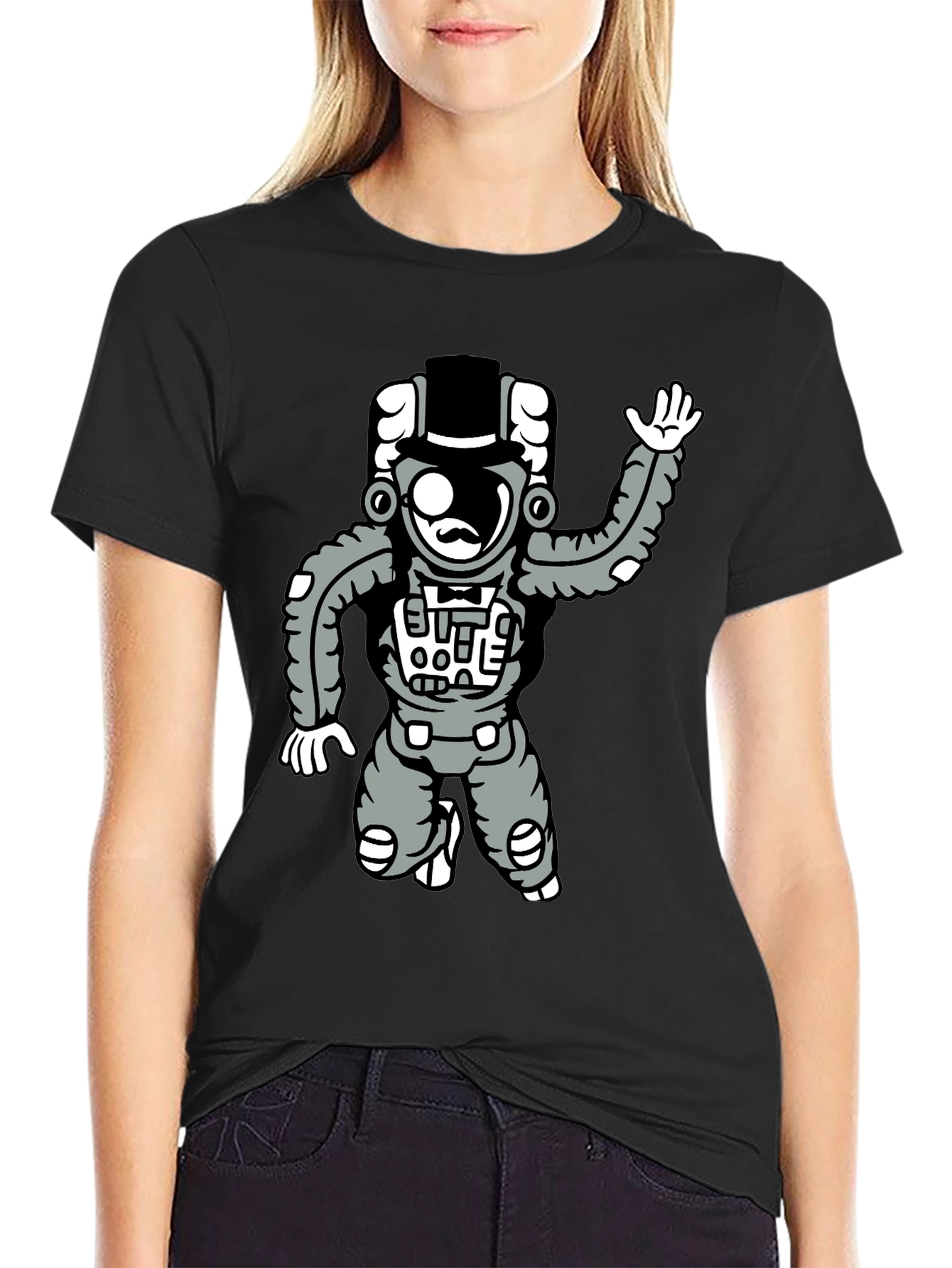 Astronaut Graphic Tee - Unique Cartoon Design