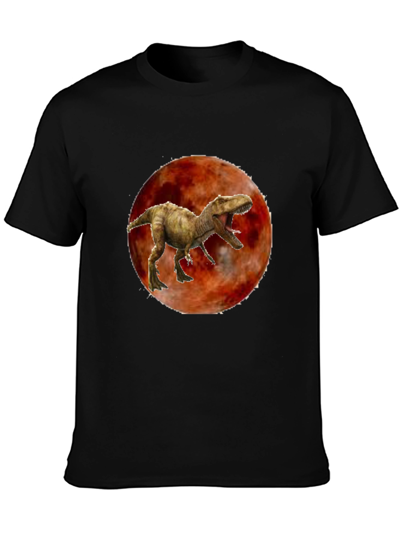 Dinosaur Moon Graphic T-Shirt - Cool Animal Tee