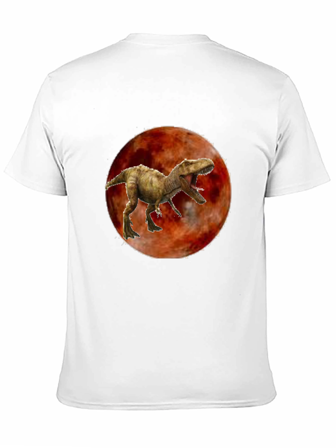 Dinosaur Moon Graphic T-Shirt - Cool Animal Tee