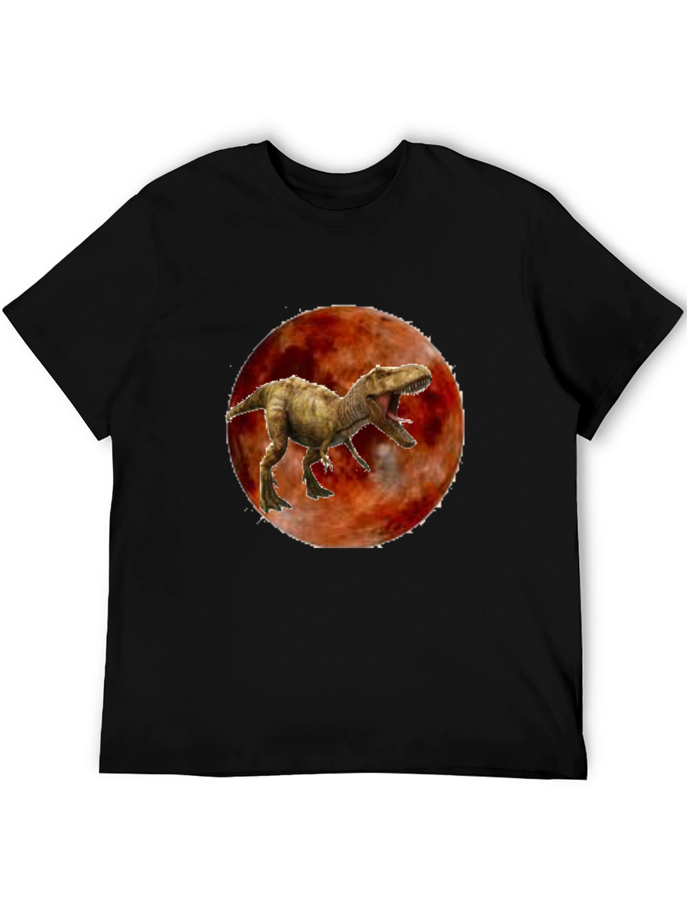 Dinosaur Moon Graphic T-Shirt - Cool Animal Tee