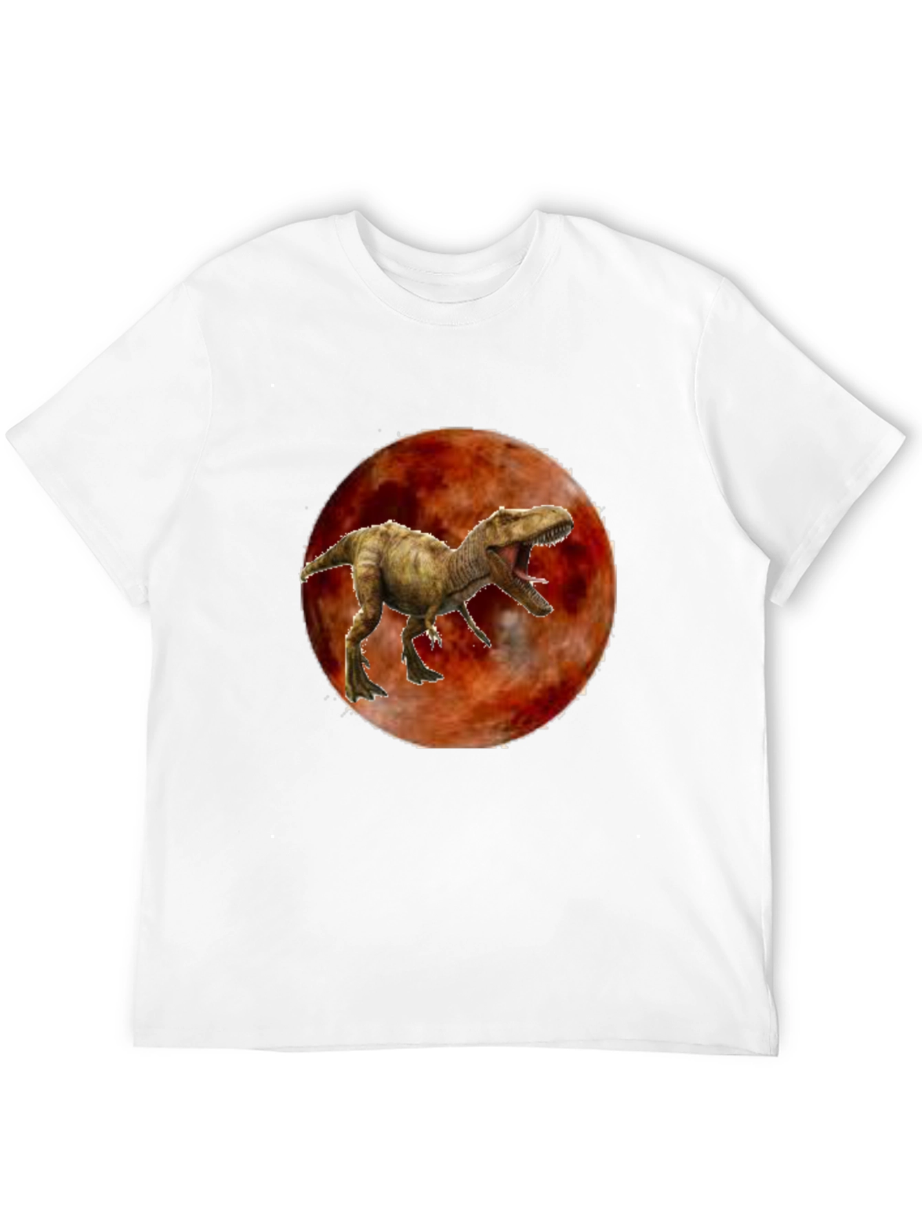 Dinosaur Moon Graphic T-Shirt - Cool Animal Tee