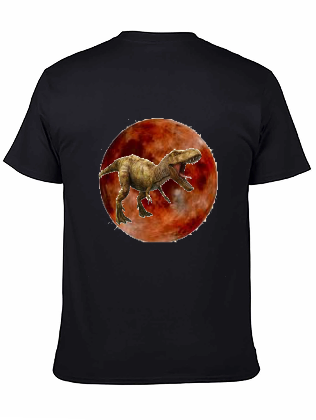 Dinosaur Moon Graphic T-Shirt - Cool Animal Tee