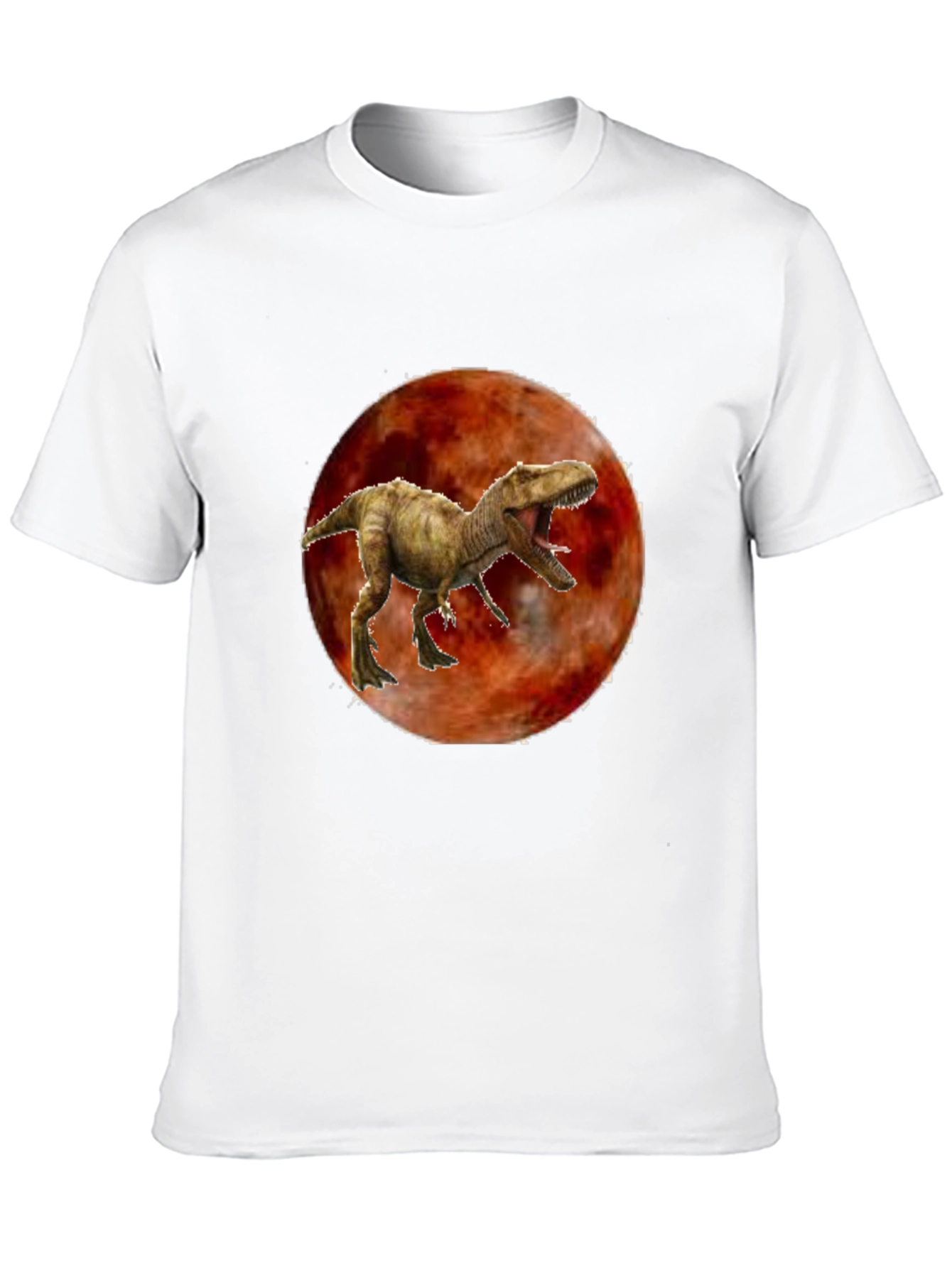 Dinosaur Moon Graphic T-Shirt - Cool Animal Tee