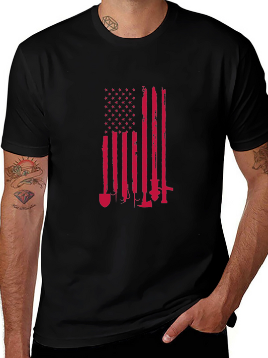 American Flag Graphic T-Shirt - Patriotic Workwear